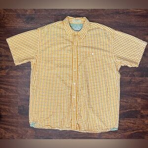 Orvis Short Sleeve Shirt Multicolored (yellow) Preowned size xl